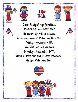 No School - Veteran's Day